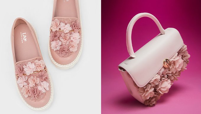Charles & Keith情人節限定系列｜花海手袋、櫻花鞋、心形高跟鞋等浪漫應節穿搭必入！