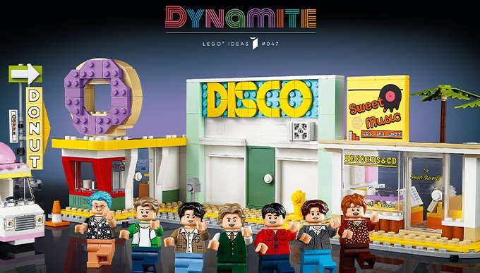 Army必買！LEGO神還原BTS《Dynamite》MV唱片店、的士高、冬甩店、雪糕車等多個經典場景