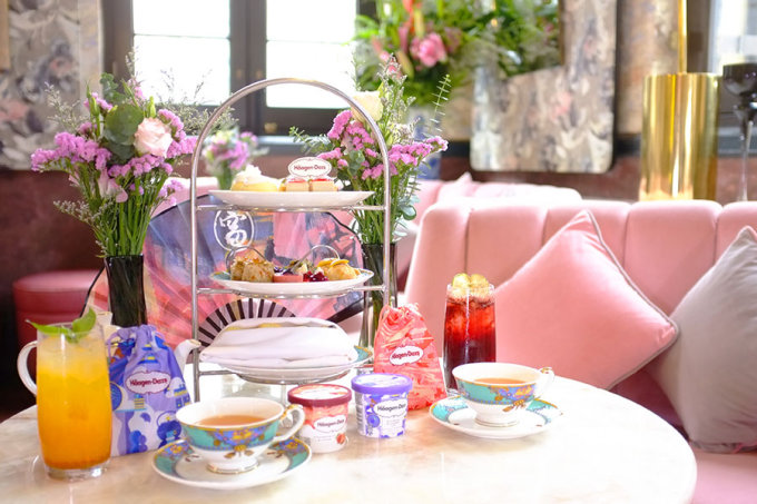 香港打卡下午茶好去處推薦2023｜Häagen-Dazs聯乘Madame Fù春日莓果tea set！送隨身鏡連收藏袋