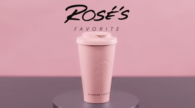 BLACKPINK+Starbucks聯乘系列登場！別注版BLACKPINK草莓朱古力忌廉星冰樂、Lisa最愛首推粉紅色水鑽不鏽鋼凍杯、BLACKPINK配色循環再造咖啡杯