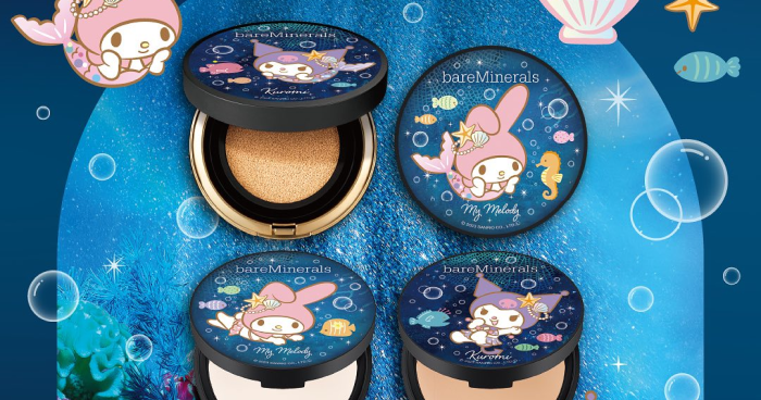 2023聖誕去日本必買！bareMinerals X Sanrio 推出美人魚造型 My Melody 及 Kuromi 粉餅
