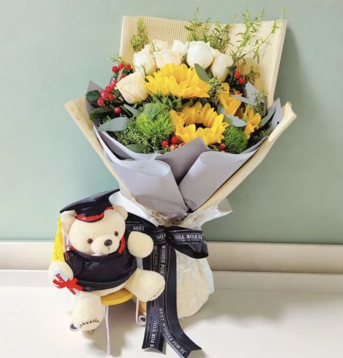 畢業花束推薦2025｜20款乾燥花/滿天星/向日葵畢業花束推介！特別畢業花束清單
